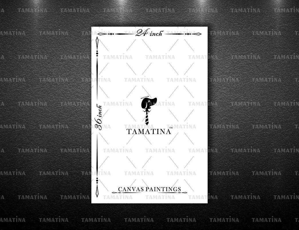 Tamatina Kerala Mural Art Canvas Painting|Jai Sri Ganesh|Art|Size-36X24 Inches.c248